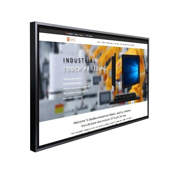 Pantalla táctil de infrarrojos de 55 pulgadas Monitor LCD montado en la pared con 10 puntos de toque capacitivo