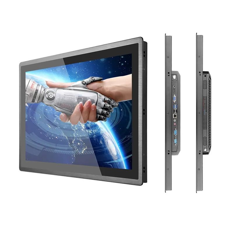 Panel de monitor de pantalla táctil de 17 pulgadas a prueba de agua Todo en un PC Vibración anti-choque