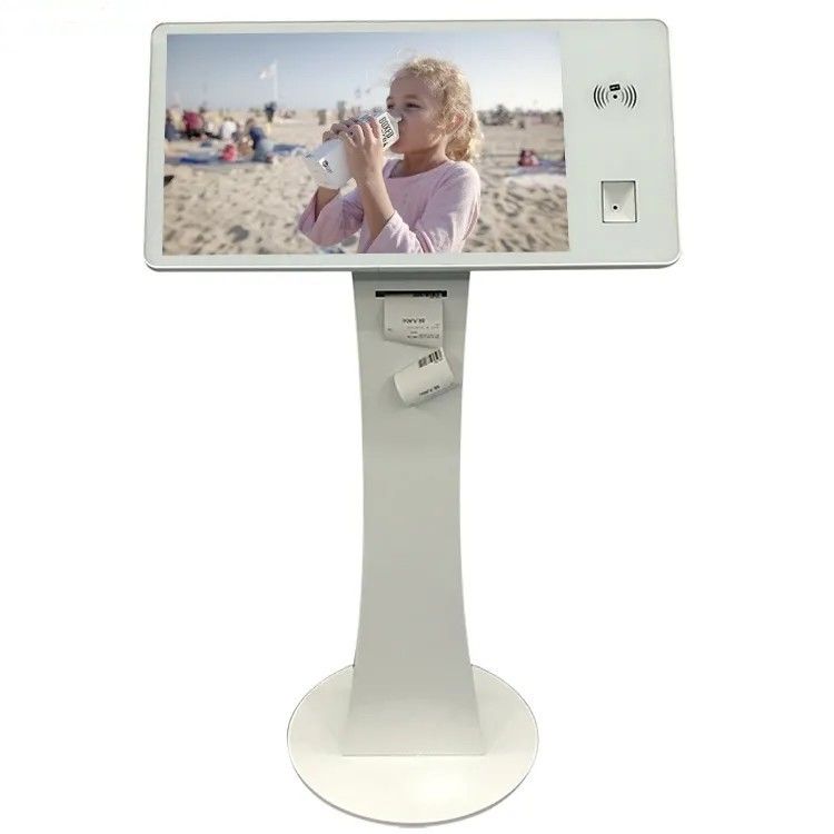 Quiosco de autoservicio de pantalla táctil de 22 pulgadas con escáner de código QR y opciones personalizables