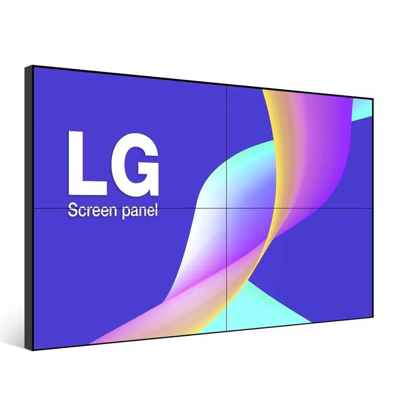 Muro de video de empalme LCD de 75 pulgadas con alto brillo y amplio ángulo de visión para señalización digital
