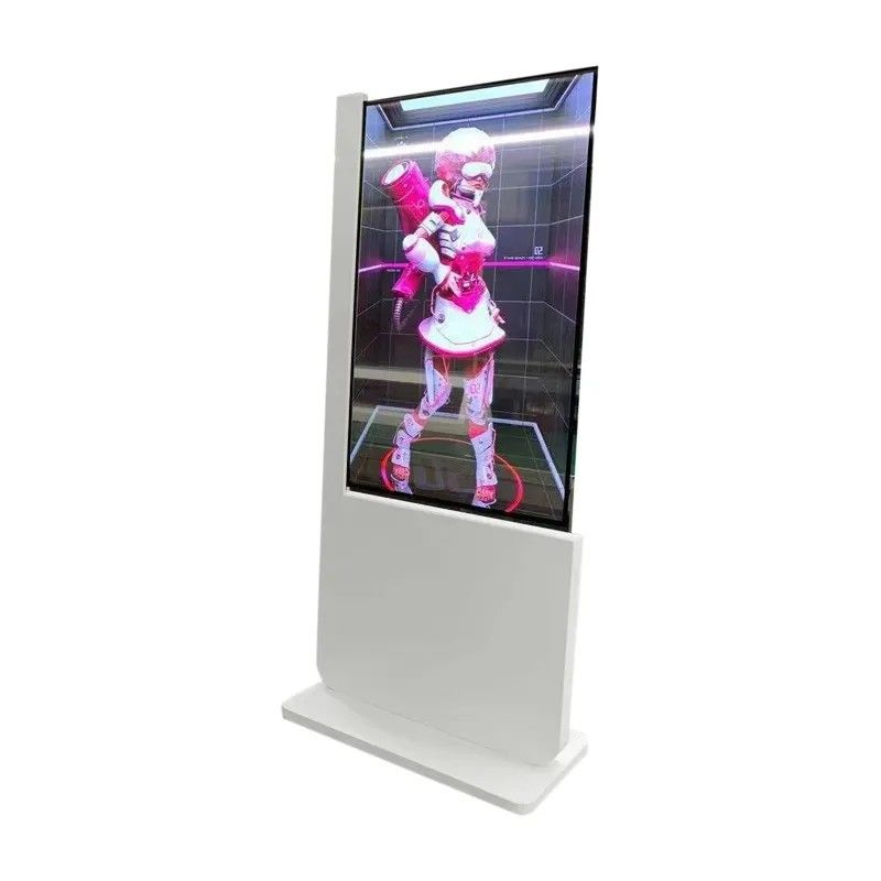 Exhibidor LCD Transparente de 55 pulgadas con resolución de 1920 x 1080 y soporte de suelo Pantalla OLED