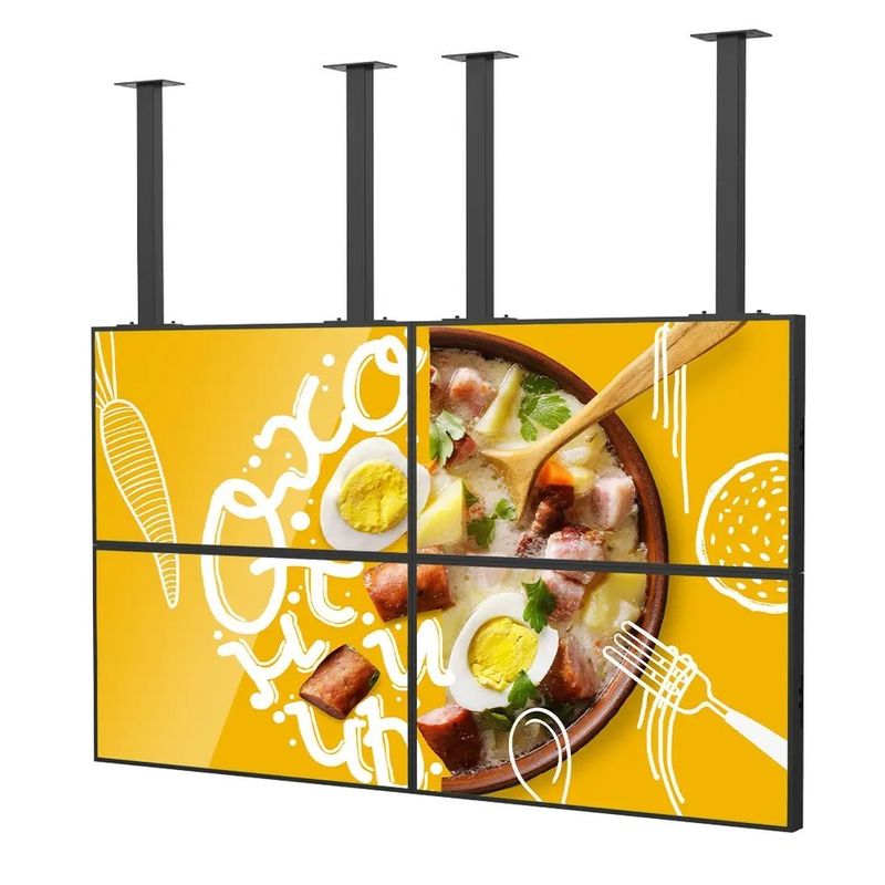 Gran pantalla LCD de empalme de pared colgante de vídeo de 55 pulgadas para ventana de la tienda