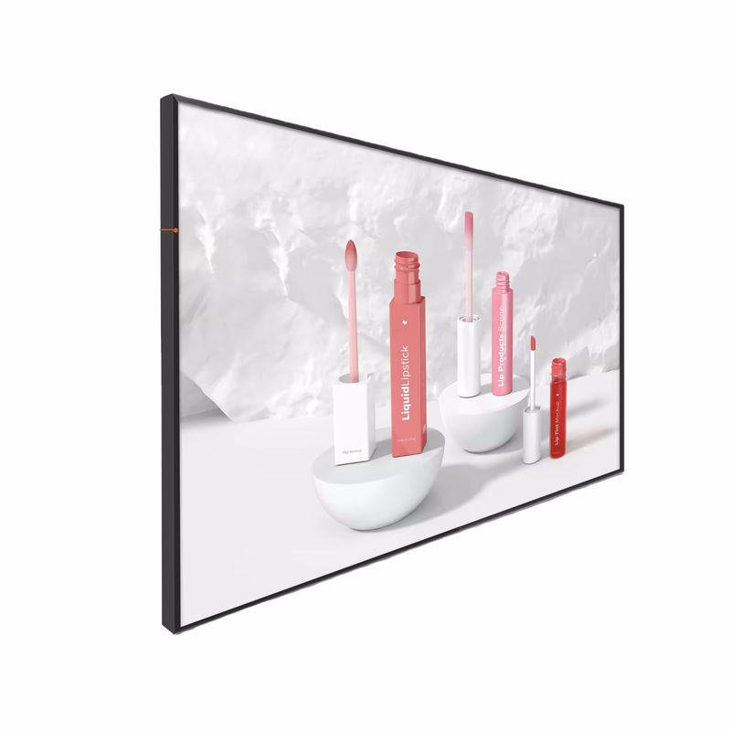 Display publicitario de alto brillo con una relación de contraste de 5000:1 y un ángulo de visión de 178° para la señalización digital de ventanas de tiendas en un amplio rango de temperatura (-20°C ~ 65°C)