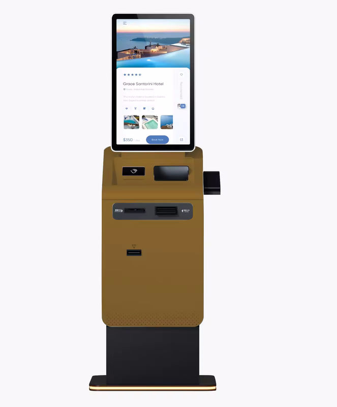 Sistema de punto de venta de autoservicio con pantalla táctil de 27 pulgadas, opciones de pago integradas y color personalizable