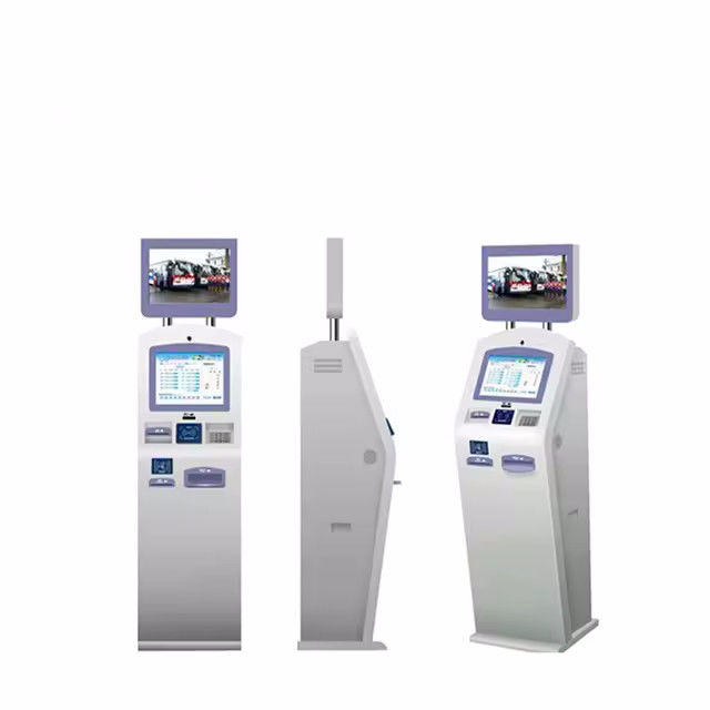 Kiosco de autoservicio de 110-240V CA con reconocimiento facial de logotipo opcional y lector de tarjetas sin contacto