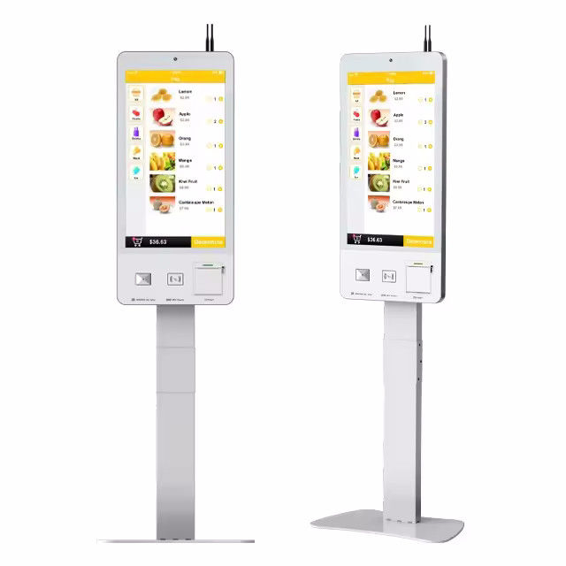 Sistema TPV de autoservicio con pantalla táctil, reconocimiento facial, luces LED y pantalla de 21,5/24/27 pulgadas
