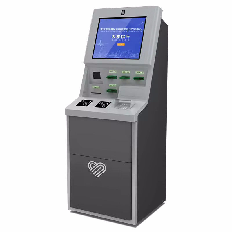 21.5/24/27/32 Tamaño de pantalla de pulgadas Self Check In Kiosk con soporte de idioma personalizable y dispensador de tarjetas Windows 10
