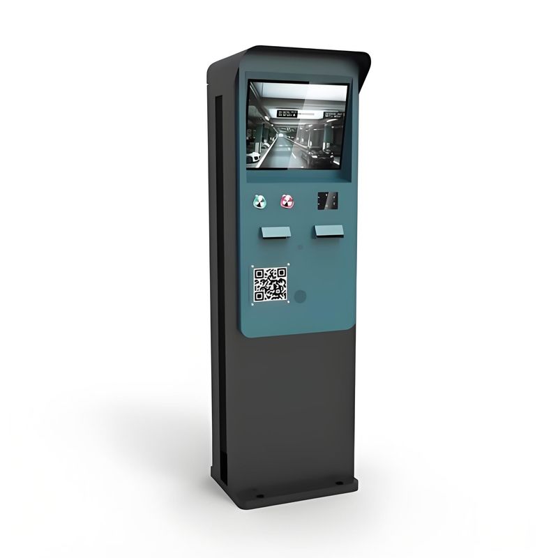 Quiosco de estacionamiento con pantalla táctil con opciones de pago múltiple de software personalizable y bajo mantenimiento para estaciones de servicio automatizadas