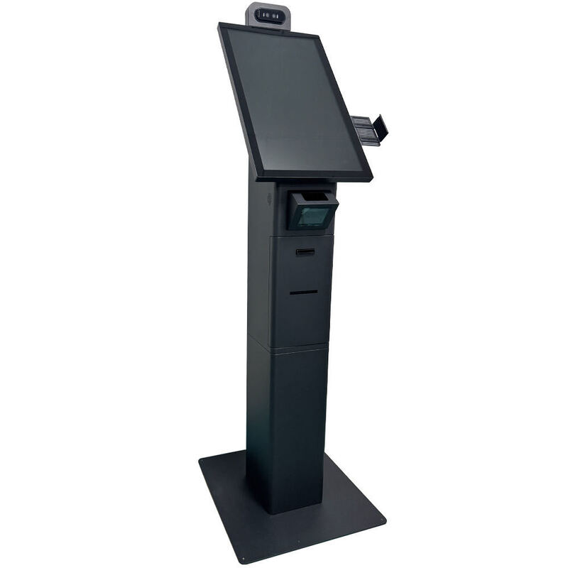 Quiosco de auto-check-in de 24 pulgadas con reconocimiento facial y sistema operativo Windows 10 para acceso seguro