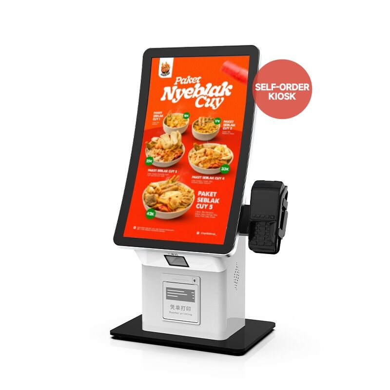 Quiosco de Auto Check-in con Pantalla Táctil Capacitiva de 10 Puntos, Pantalla LCD de 1920x1080 de Resolución y CMS Basado en la Nube para Autoservicio Interactivo