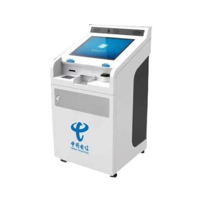 Quiosco interactivo de pantalla táctil de 19 pulgadas para sala de negocios de telecomunicaciones